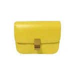 Yellow Leather Celine Shoulder Bag