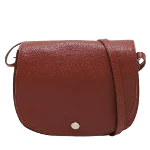 Red Leather Longchamp Crossbody Bag