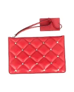 Red Leather Valentino Pouch
