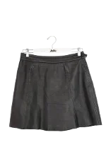 Black Leather Claudie Pierlot Skirt