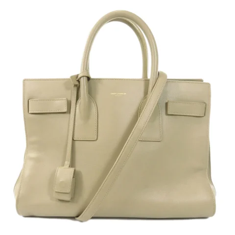 Beige Leather Saint Laurent Handbag