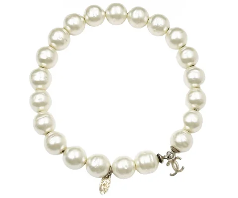 Silver Pearl Chanel Bracelet