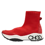 Red Suede Jimmy Choo Sneakers