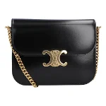 Black Leather Celine Crossbody Bag
