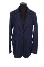 Navy Cotton Moschino Blazer