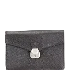 Black Leather Dunhill Clutch