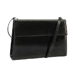 Black Leather Salvatore Ferragamo Shoulder Bag