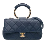 Blue Leather Chanel Handbag