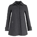 Grey Wool Burberry Coat