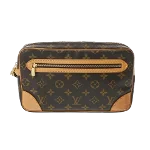 Brown Canvas Louis Vuitton Marly Dragonne