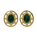 Green Metal Givenchy Earrings