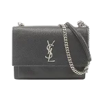 Black Leather Yves Saint Laurent Shoulder Bag