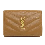 Brown Leather Saint Laurent Wallet