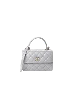 Grey Leather Chanel Flap Bag