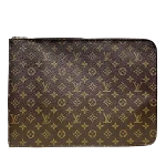 Brown Canvas Louis Vuitton Poche Documents