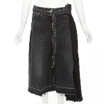 Black Cotton SACAI Skirt