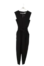 Black Cotton Maje Jumpsuit