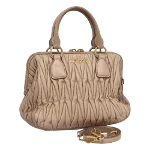 Beige Leather Miu Miu Handbag