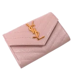 Pink Leather Yves Saint Laurent Wallet