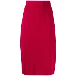 Red Fabric Celine Skirt