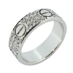 Silver White Gold Cartier Ring