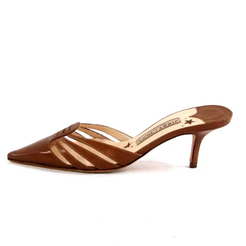 Brown Leather Jimmy Choo Mules