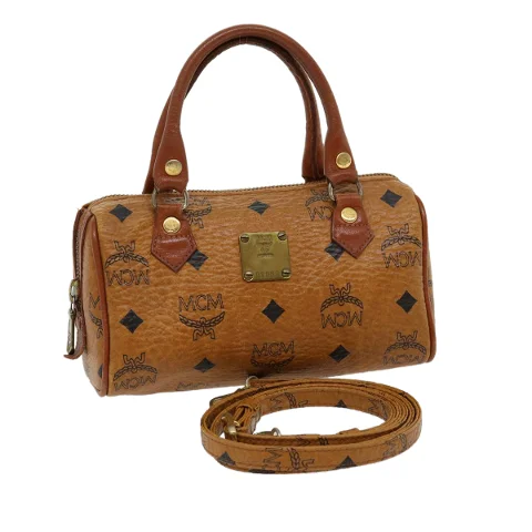 Brown Leather Mcm Handbag