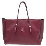 Red Leather Carolina Herrera Tote