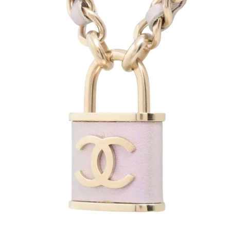 Pink Metal Chanel Necklace