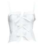 White Fabric Reformation Top