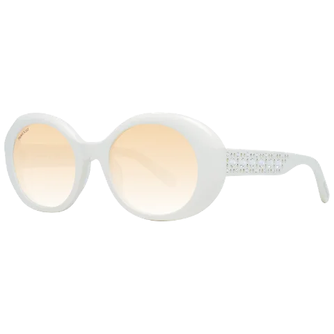 White Acetate Swaroski Sunglasses
