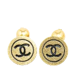 Gold Metal Chanel Cufflinks