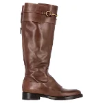 Brown Leather Gucci Boots