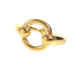 Gold Metal Hermès Scarf Ring