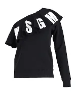 Black Cotton MSGM Sweatshirt