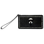 Black Leather Fendi Pouch