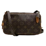 Brown Canvas Louis Vuitton Pochette Marly Bandouliere