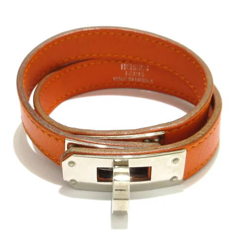 Orange Leather Hermès Bracelet