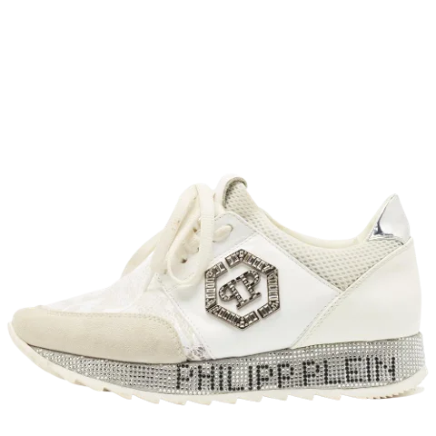 White Leather Philipp Plein Sneakers