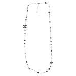 Silver Metal Chanel Necklace