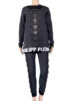 Black Polyester Philipp Plein Pants