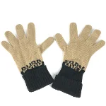 Beige Fabric Burberry Gloves