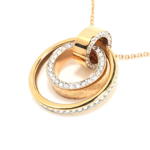 Gold Metal Swarovski Necklace