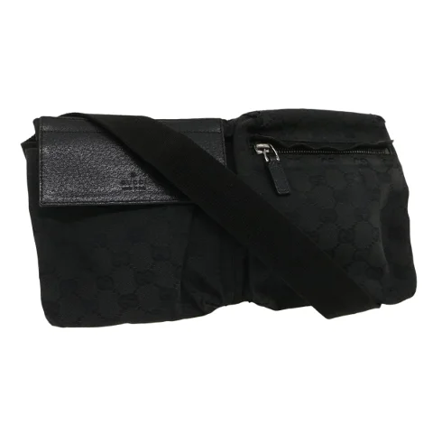 Black Canvas Gucci Crossbody Bag