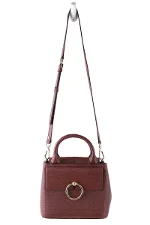 Burgundy Leather Claudie Pierlot Handbag
