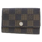 Brown Canvas Louis Vuitton Key Pouch