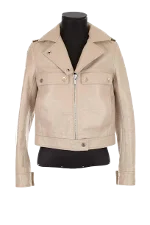 Beige Leather Courrèges Jacket