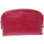 Pink Leather Louis Vuitton Cosmetic Pouch