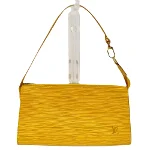 Yellow Leather Louis Vuitton Pochette Accessoires