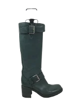 Green Leather Free lance Boots